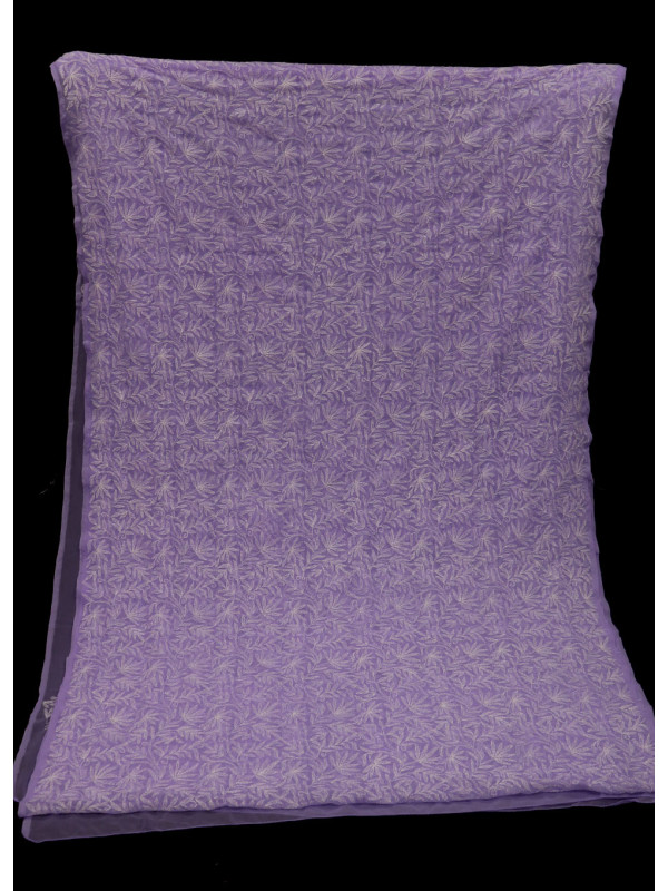 ISHIEQAs Chikankari Saree Purple Georgette - MV0604E